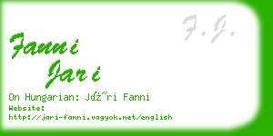 fanni jari business card